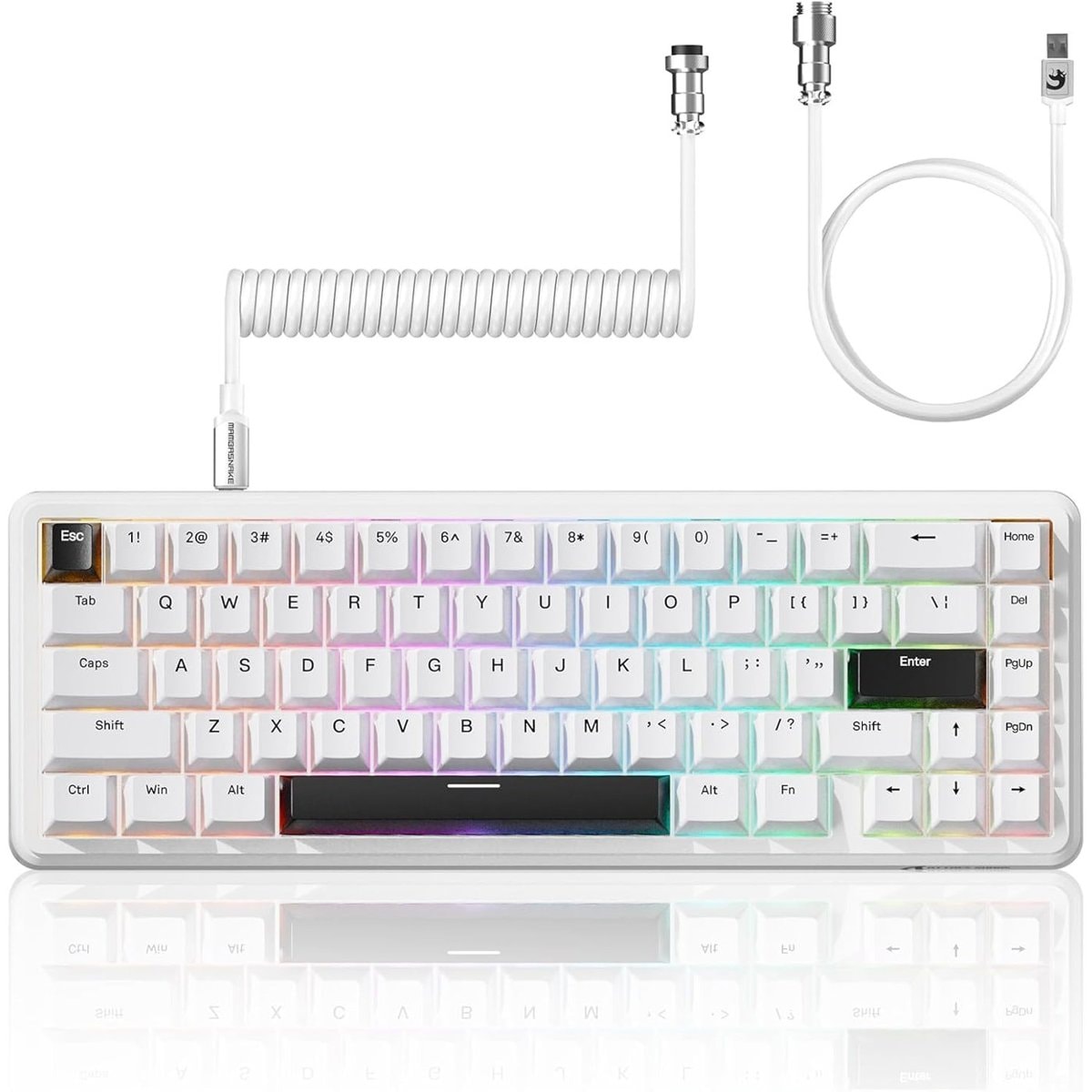 Teclado Attack Shark X65HE Magnético Blanco