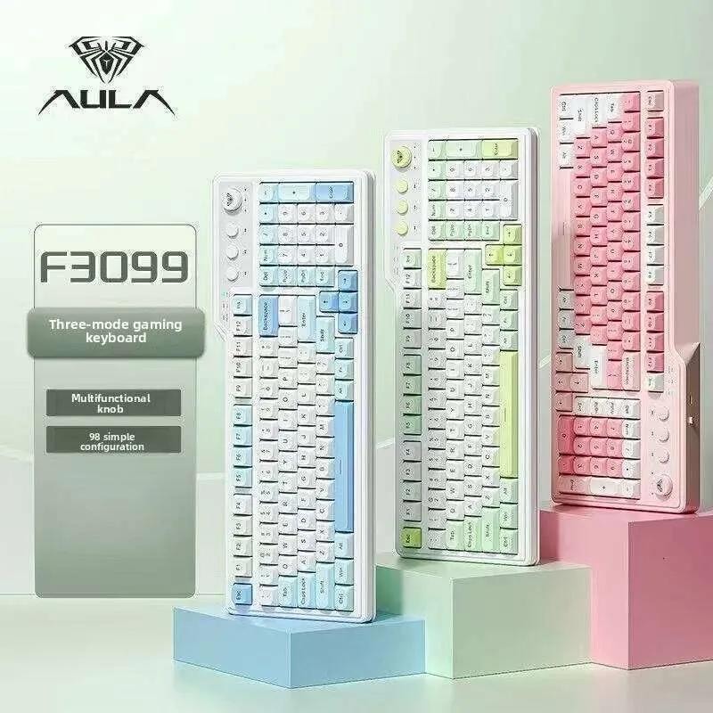 Teclado AULA F3099 Inalámbrico Blanco vista 5