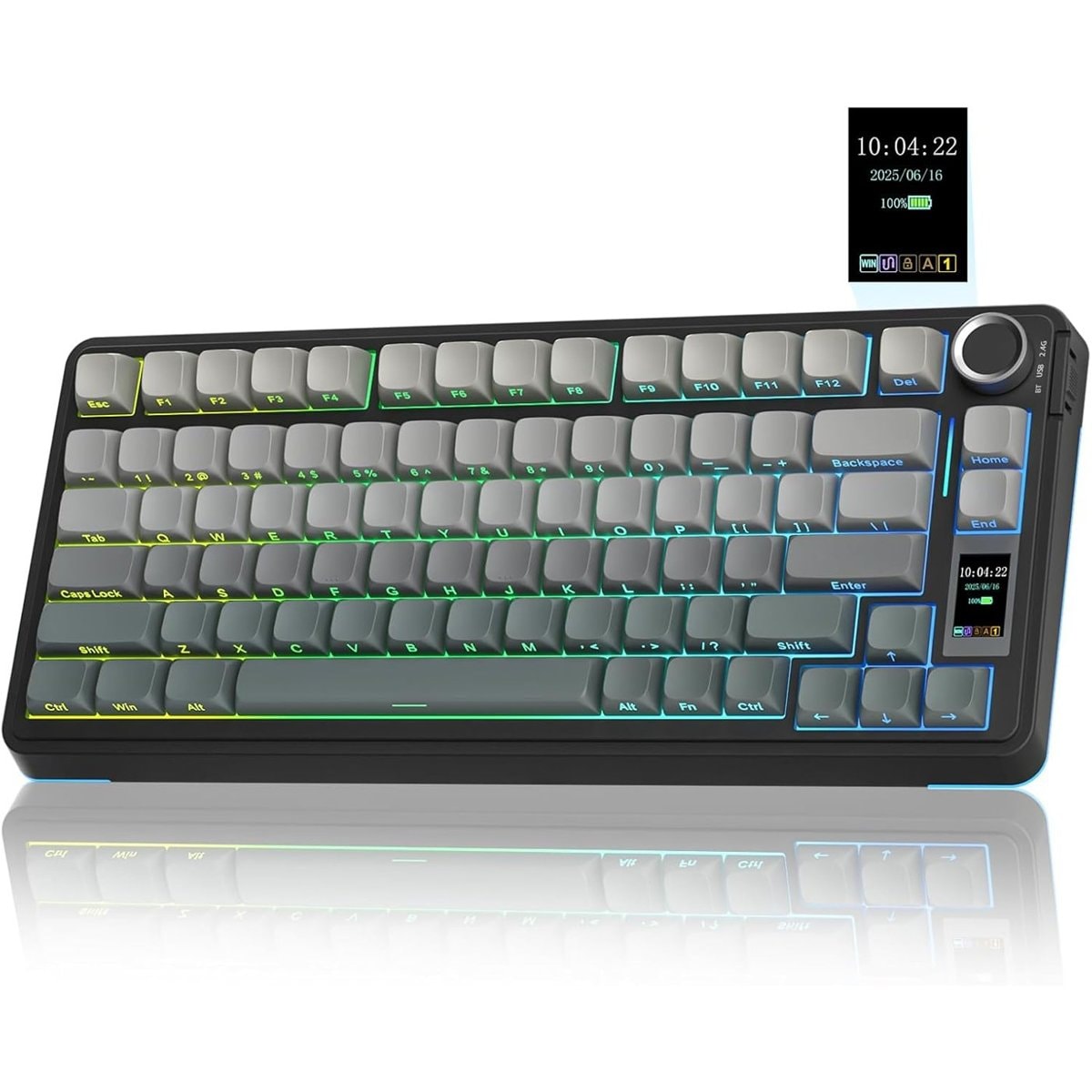 Teclado AULA S75 Pro LCD Gris