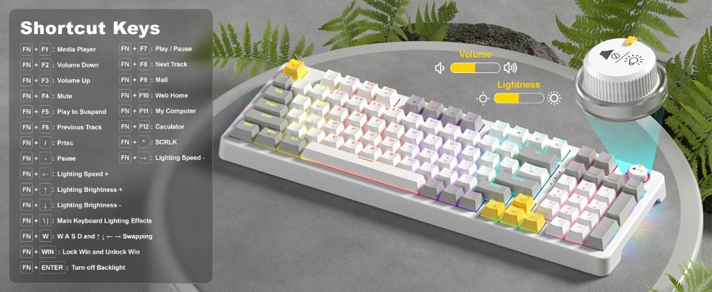 Teclado Mecánico 96 % Switch Rojo RGB
