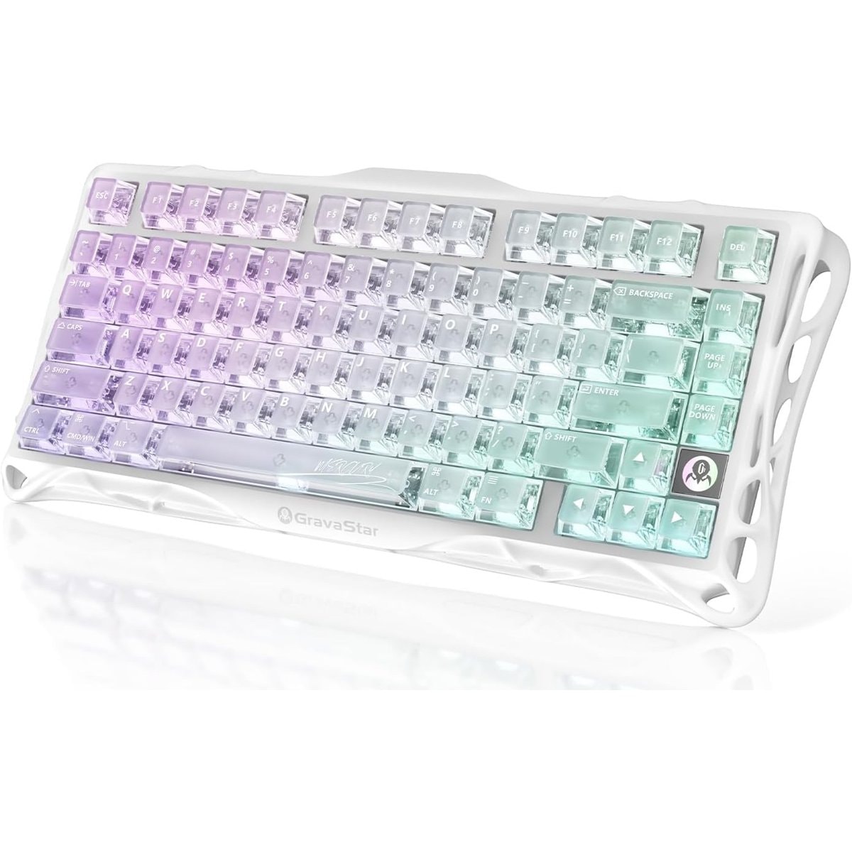 Teclado GravaStar Mercury K1 Lite Aurora Mist