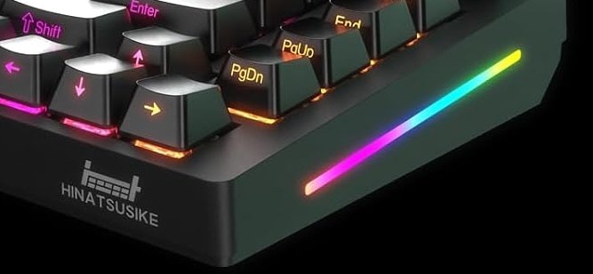 Barra RGB lateral del Hinatsusike H83 PRO con iluminación multicolor