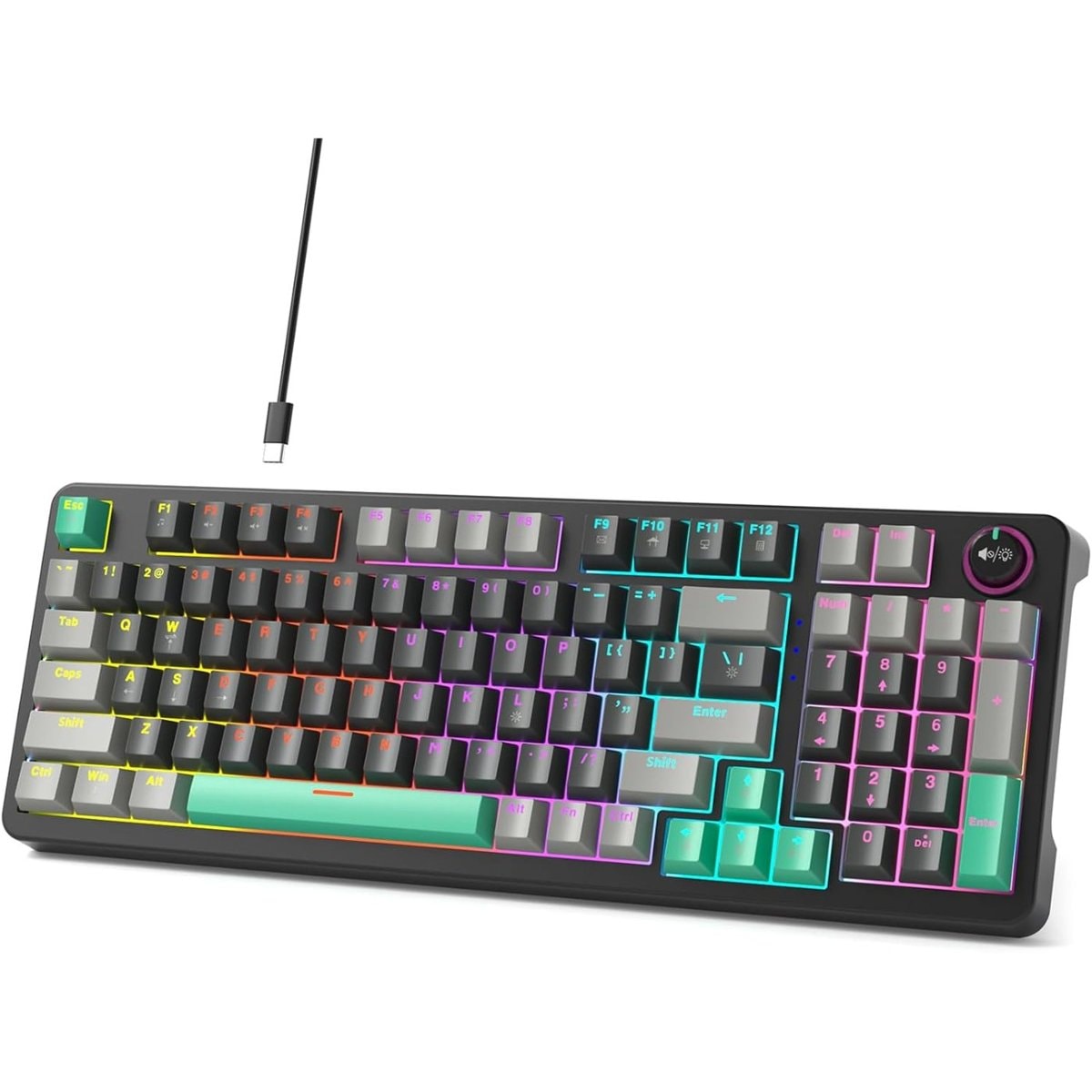 Teclado Mecánico 96 % Negro RGB