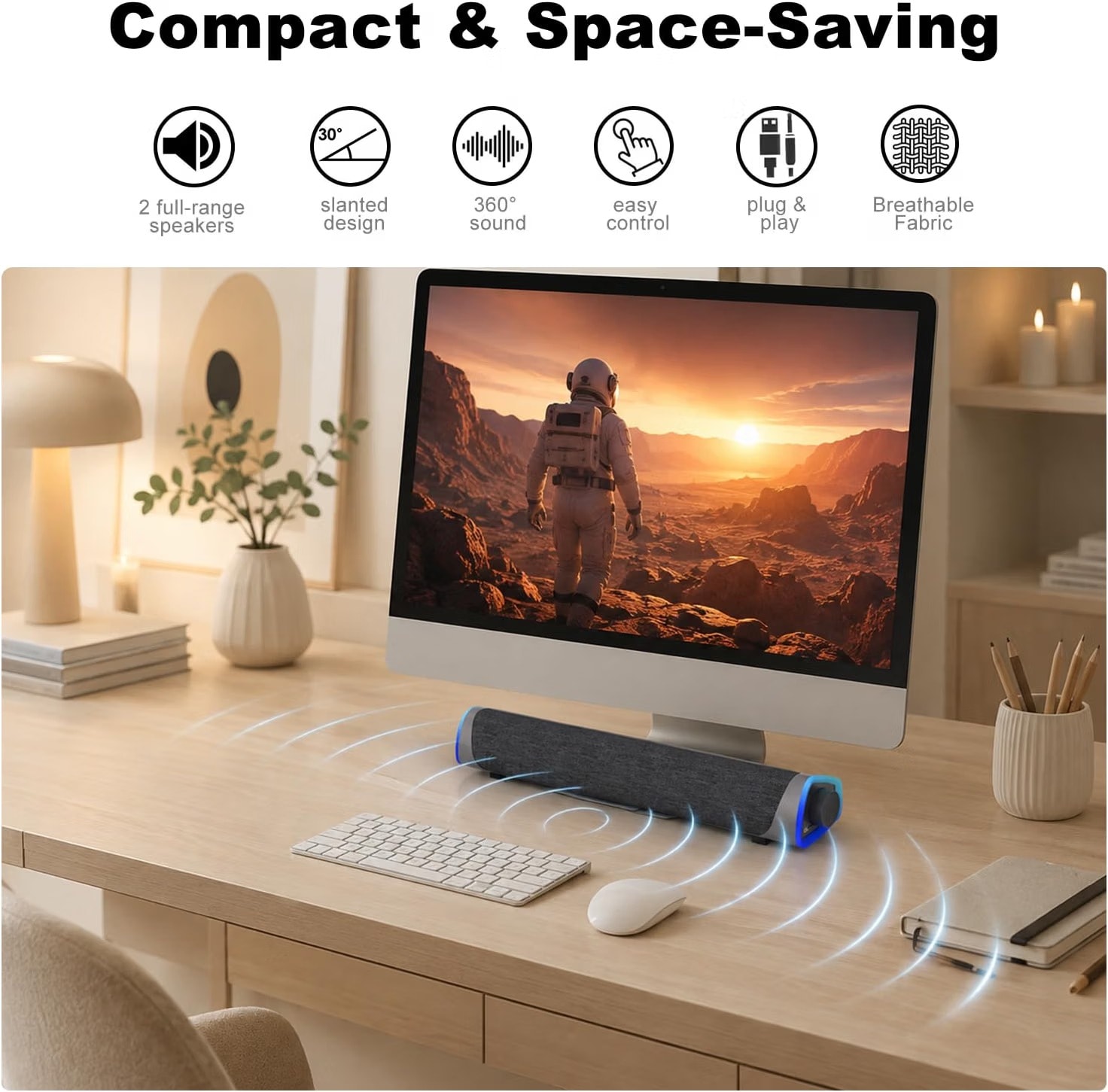 SOULION R30 Barra de Sonido para PC con RGB vista 4