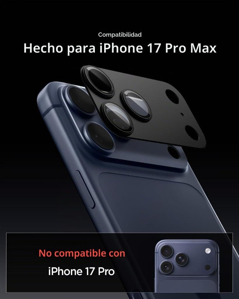 Protector de Lente Cámara Spigen Glas.tR EZ Fit Optik Pro XL — iPhone 17 Pro Max vista 2