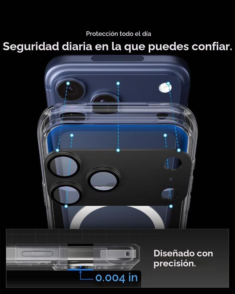 Protector de Lente Cámara Spigen Glas.tR EZ Fit Optik Pro XL — iPhone 17 Pro Max vista 3