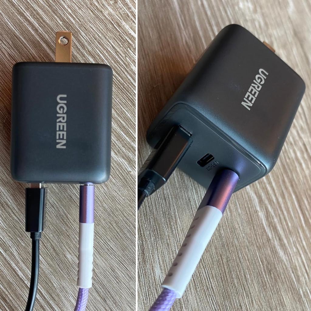 Cargador UGREEN 30W 3 Puertos GaN II USB-C Carga Rápida — 2× USB-C + 1× USB-A vista 10